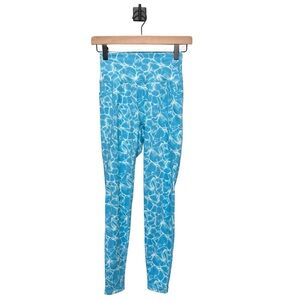 {BuffBunny} "Limitless" Blue Citrus Marble Water Ripple Pattern Skinny Leggings